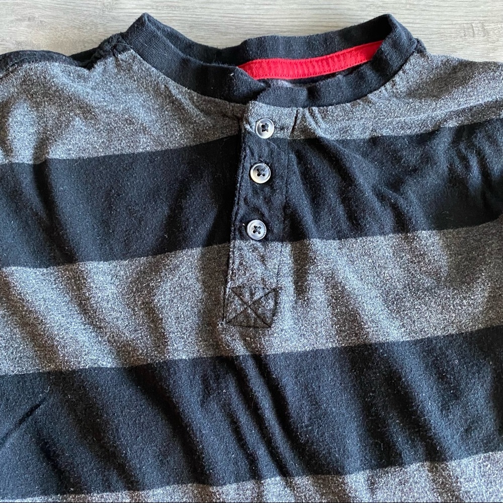 Boys Striped Henley Long Sleeve - Picture 5 of 10